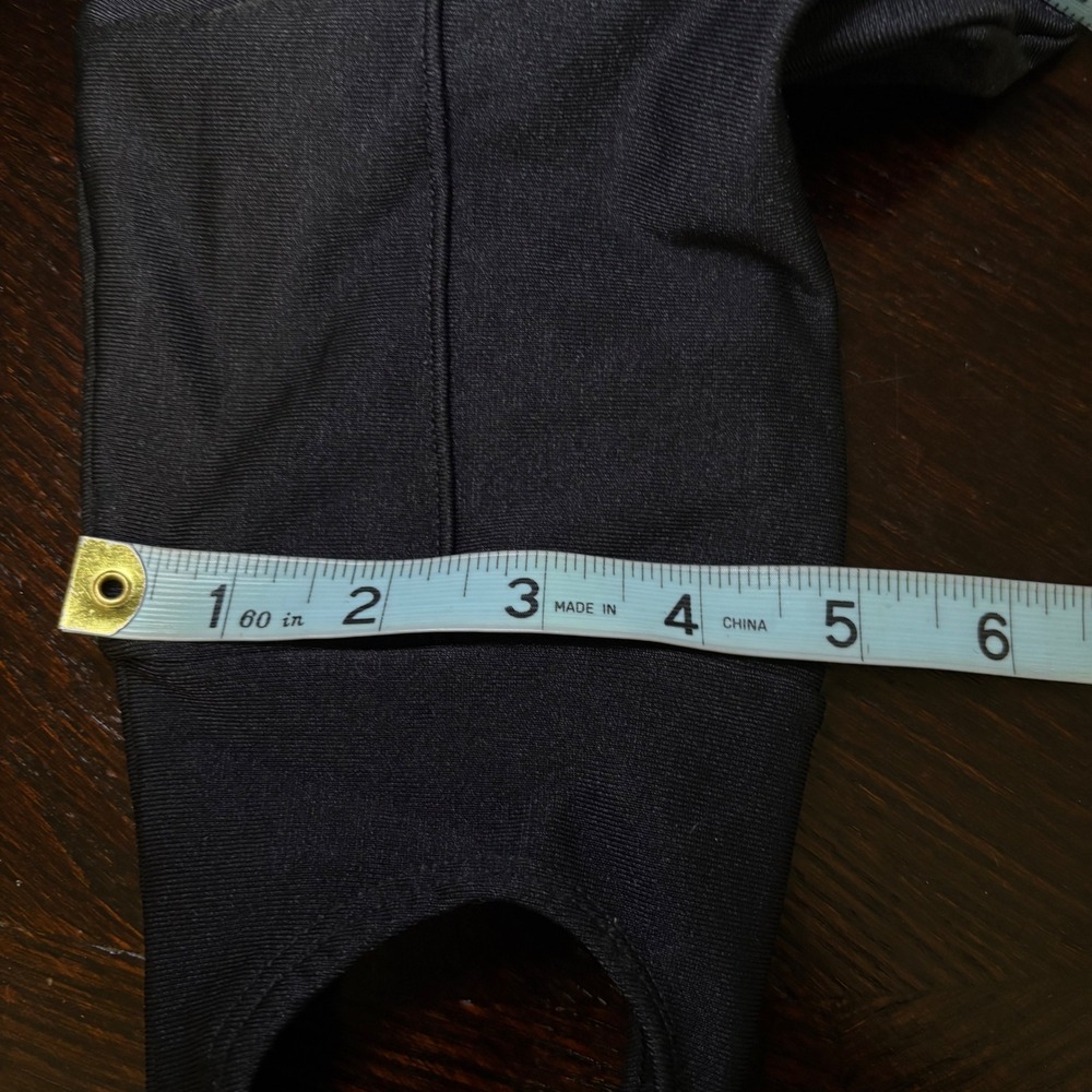 LL Bean Vtg Womens Black Stirrup Ski Bib Jumpsuit Base Layer Fleece Medium USA - Picture 15 of 16